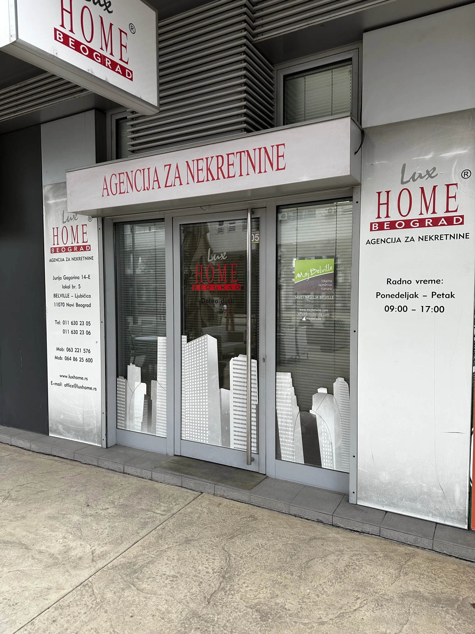 LUX HOME Beograd — ulaz u agenciju